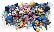 3D PAW Wallpaper Patrol Wall Decals Sticker for Kids Bedroom,Kids Baby Nursery Wall Decoration,Cartoon Poster Sticker Decor