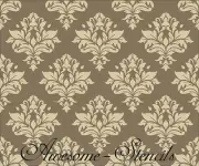 Reusable Large Wall Damask Floral Stencil Pattern New Original Art