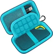 Lacdo Hard Carrying Case for SanDisk Extreme Pro/SanDisk Extreme Portable External SSD 500GB 1TB 2TB 4TB USB-C Solid State Drive EVA Shockproof Protective Storage Travel Bag, Monterrey