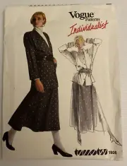 Vogue 1806 Vintage 80s Sewing Pattern Size: 16 - Tamotsu - Jacket, Skirt & Top