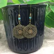 2.5” Bronze-tone Earring Set Bohemian Retro Drop Dangle Hook New Free Ship 7104