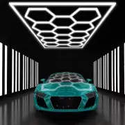 LED Hexagon Lights - LED Hexagon Garage Lights, 548W 65760 Lumen, Hexagon Cei...