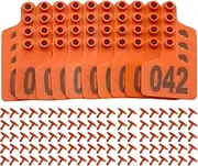 Cattle Ear Tags - Sheep Ear Tags | Numbered 1-100 Livestock Tracking Labels, Soft Flexible Animal Identification with Bold Font for Goat Cow Pig Poultry Farm Management System