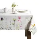 Spring Summer Easter Square Botanical TABLECLOTH 100% 60”x60” MAISON D' HERMINE