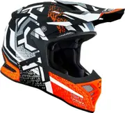 KYT Skyhawk Hyperflow, motocross helmet , color: Matt Grey/Black/Orange , size: M