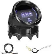 Daseeme 52mm Oil Temperature Gauge Car Digital Meter LED Display 40-140℃ with Sensor Alarm Function for Car Truck Motorcycle