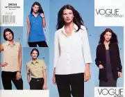 VOGUE SEWING PATTERN MISSES' or PETITE TOP 6 STYLES 6-10 12-16 or 18-22 # 2634