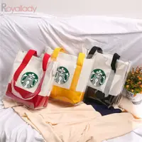 在飛比找蝦皮購物優惠-STARBUCKS 星巴克包便攜大容量透明單肩包手提包帆布包