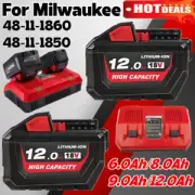 12.0Ah For Milwaukee For M18 Battery & Dual Charger for Lithium M18B5 48-11-1860