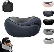 Yonruit Neck Pillow for Traveling，Memory Foam Travel Pillow for Flight Headrest Sleep, Portable Plane Accessories(Blue,One Size)
