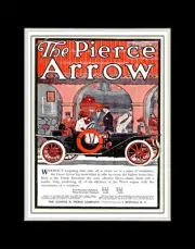 1909 Pierce Arrow Model 24 Runabout - Matted for 11x14 Frame
