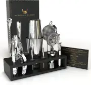 Highball & Chaser 13-pc Boston Cocktail Shaker Set Stainless Bartender Kit Tools
