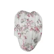 Shein x Anitta Ladies Size XS White Pink Silver Floral Lace Up Corset Top