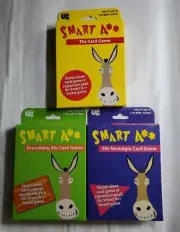 3 NEW University Games Smart Ass, 80s, & 90s Nostalgia Card Game Lot Bundle Pack