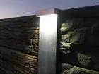 Concrete Sleeper Post LED Light in Brushed S/S or Powder coat Black or Grey