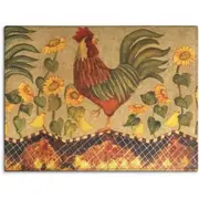 Kitchen Mat Set Comfort Heavy Duty Standing Rubber Back Non Slip Rugs Easy - Idyllic Rooster