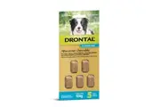 Drontal All Wormer Chewable Tablets for Medium Dogs - 10 kgs - 5 pack (Bayer)