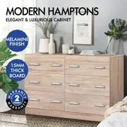 ALFORDSON 6 Chest of Drawers Hamptons Dresser Storage Cabinet Tallboy Wood