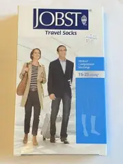 Jobst Compression Travel Socks Knee CT Size 4 Beige 15-20 mmHg Closed USA