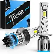 FAHREN 2025 Upgrade & Brightest 40000LM H1 Bulbs, 900% Brighter 6500K Cool White H1 fog bulbs,1:1 Mini Size, No Adapter Non-Polarity Plug and Play, Pack of 2.