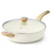 SENSARTE Ceramic Nonstick Frying Pan Skillet with Lid 13.3 Inch Large Deep Fr...