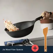 JIA - Companion Non-stick Wok(28cm) with Lid & Wood Fibre Spatula (Limited Time Only)