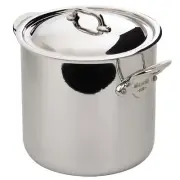 Mauviel M'Cook 9.1 qt. Ferritic Steel Magnetic Stock Pot with Lid