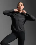 Aero Jacket, 2XU, L, Black/Silver Reflective, Female