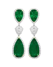 Diana M. Fine Jewelry 4.60 ct. tw. Diamond & Emerald Earrings