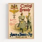 Cyclist Brandy Alfonso de Torres y Hno. Malaca (Málaga) Bicycle 1890 Retro Vinta