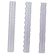 3 Pieces 8.4 Inches Metal Irregular Edges Ruler Deckle Edges Ruler Measuring
