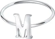 [AoedeJ] 925 Sterling Silver Stackable Initial Letter Rings Capital Letter Ring Charm Initial Band for women