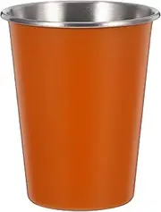 STOBAZA Portable Single Layer Drinking Cup for Camping Hiking Daily Use Stylish Metal Coffee Cup for Hot Cold Beverages Lightweight