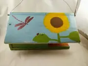 Hand Made/painted Cedar, Unique, mason bee houses, Holds 120 Paper Tubes
