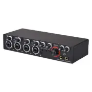4 Channels Recording Sound Card with Driver Audio Interface, 4-in 4-out USB Soun
