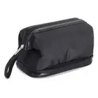 Black Cosmetics Organizer Handbag Nylon PU Makeup Bag Women Man