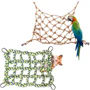 Pet Bird Climbing Net Parrot Toys Hemp Rope Training Climbing Pet Swing Perch