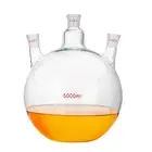 24/29 Glass Flask Flat Bottom 3-Neck Lab Chemistry Bottle Three Neck Plat Vessel