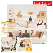 Customizable Cat Climbing Shelves with Ladder and Scratching Post - Easy Install