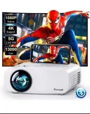 WiFi Bluetooth Projector, Pericat Native 1080P Movie Projector 5G Connectivity