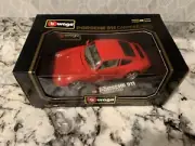 New BBURAGO PORSCHE 911 CARRERA (1993) 3050 Diecast 1:18 Model Made in Italy