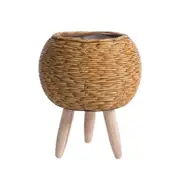 Woven Rattan Wicker Laundry Basket Flower Pot