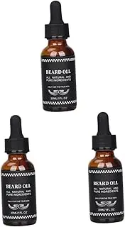 3pcs 1 Beard Liquid Mens Supplement Beard Care Tool Conditioner Beard Oil for Men Beard Grooming Oil Shaving Cream Mustache Oil Moisturizing Man Accessories Glass