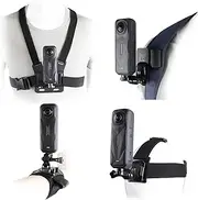 Accessories Kit for Insta360 One X3/X2/X, One R, X and GoPro Hero 9,New Quick Release Head Strap Mount + Chest Mount Harness + Backpack Clip Holder + 360°Rotating Wrist Strap