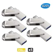 Sandisk Ultra Dual Drive Luxe 256GB USB 3.1 Type A & Type C Flash Drive (5 Pack)