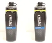Camelbak Peak Fitness 24oz Water Bottle Color:Black/Silver w/ Yellow handle 2pcs