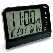 NEW Charlie Multifunction LCD Alarm Clock, Black, 17cm