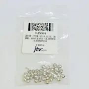 NEW JTV Bella Luce Sterling Silver Flower Climber Earrings ~ 1 1/8"