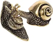 2pcs Brass Snail Modeling Ornament Retro Decorative Tea Pet Unique Home Office Accent Vivid Snail Figurine for Decoration Creative Brass Craft for Collectors