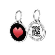 Pet Dwelling Symbol QR Code Pet ID Tag - Online Profile - Instant Scan GPS Alert